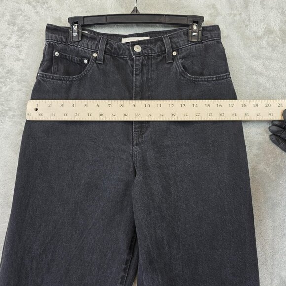 Levi's Premium Jeans Womens W30 L26 Black Balloon Leg Cotton Cropped Tapered - Picture 5 of 13